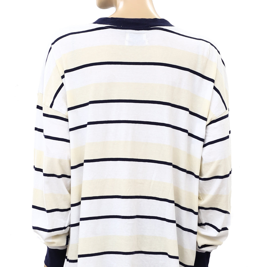 Urban Outfitters UO Carnaby Striped Crew Neck Tunic Top