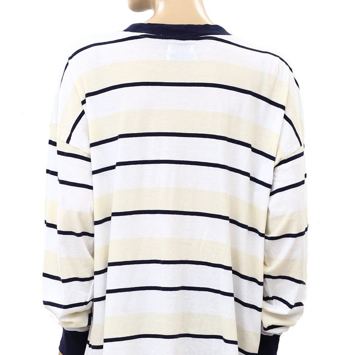 Urban Outfitters UO Carnaby Striped Crew Neck Tunic Top
