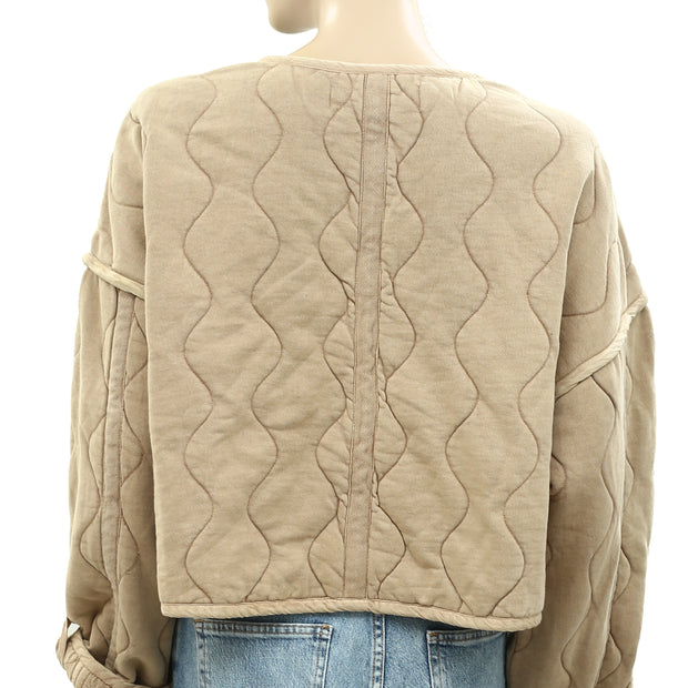 Free People Gwynnie Quilted Jacket Top