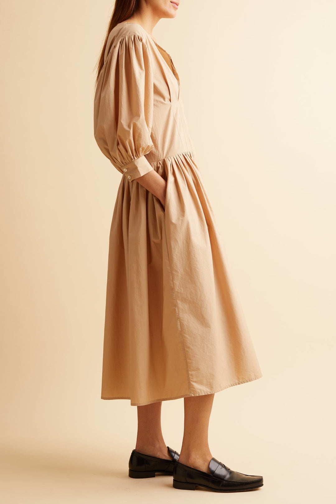 Merlette Montague Solid Midi Dress