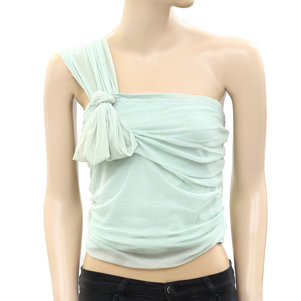 Maeve Anthropologie Tulle Bow Cropped Top