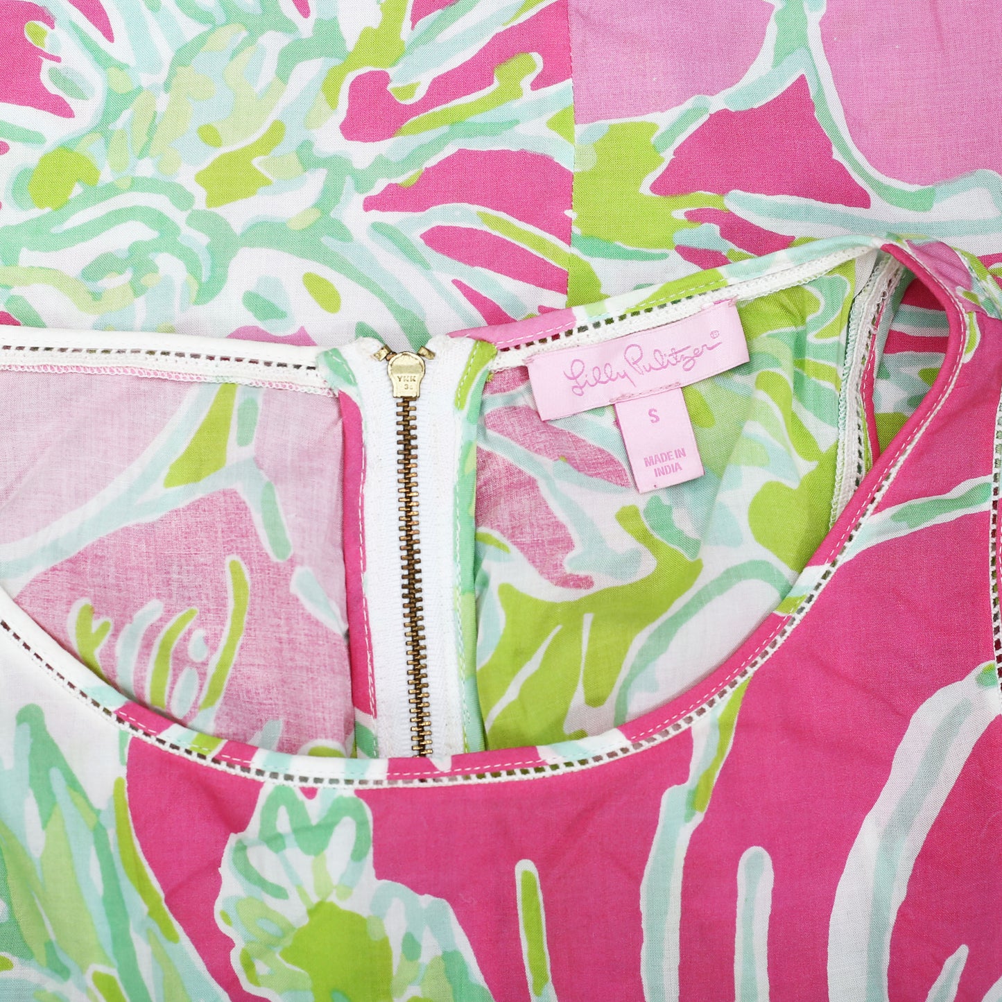 Lilly Pulitzer Floral Printed Lace Blouse Top