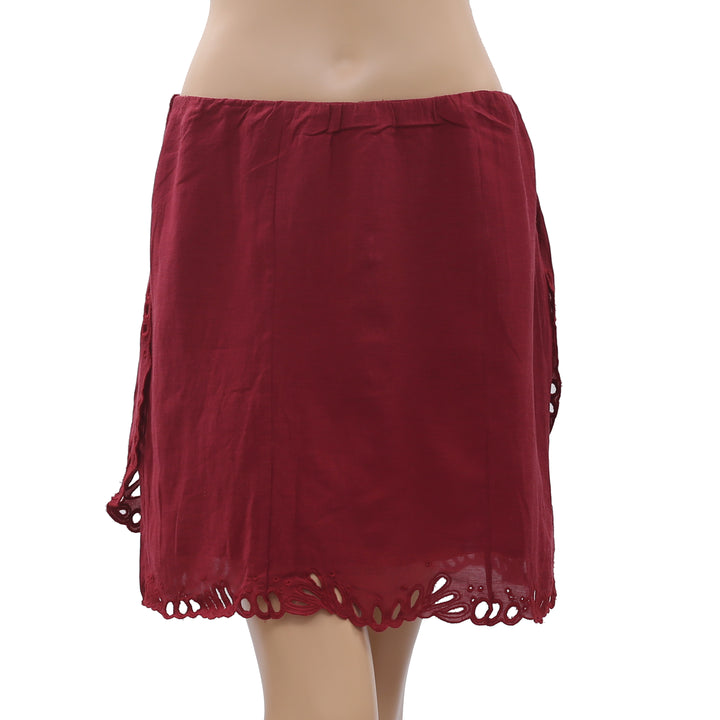 IRO Carina Eyelet Embroidered Mini Skirt