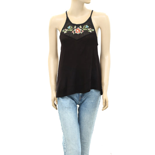 Kimchi Blue Urban Outfitters Floral Embroidered Cami Blouse Top