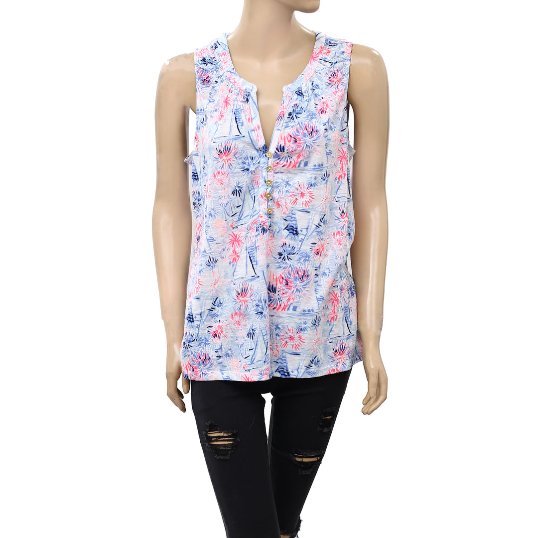 Lilly Pulitzer Essie Sea to Shining Sea Printed Tank Top