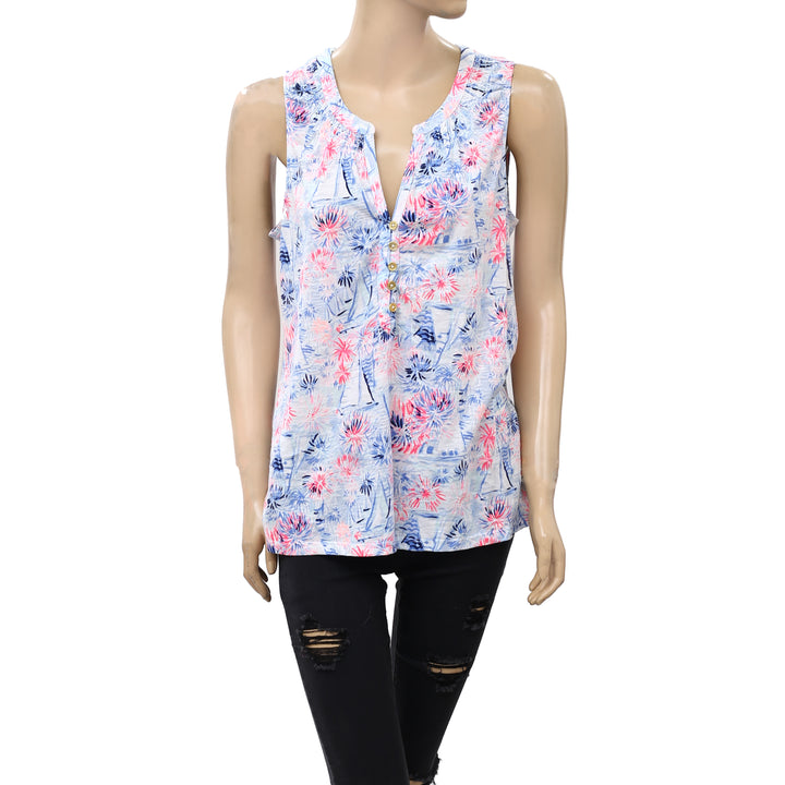 Lilly Pulitzer Essie Sea to Shining Sea Printed Tank Top