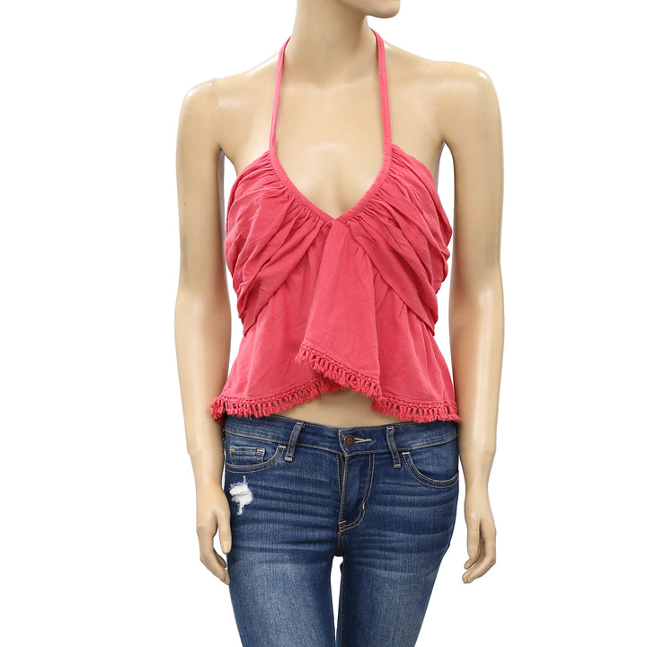 Free People Kahlo Halter Blouse Top