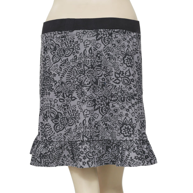 Desigual Floral Printed Black & Gray Kids Girls Skirt 11/12  Years