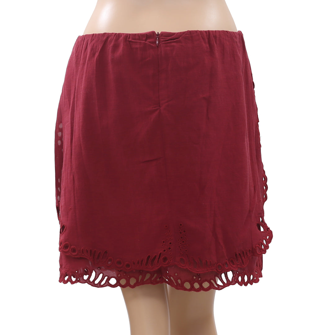 IRO Carina Eyelet Embroidered Mini Skirt