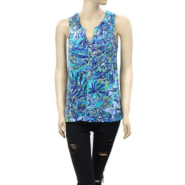 Lilly Pulitzer Essie Printed Tank Blouse Top