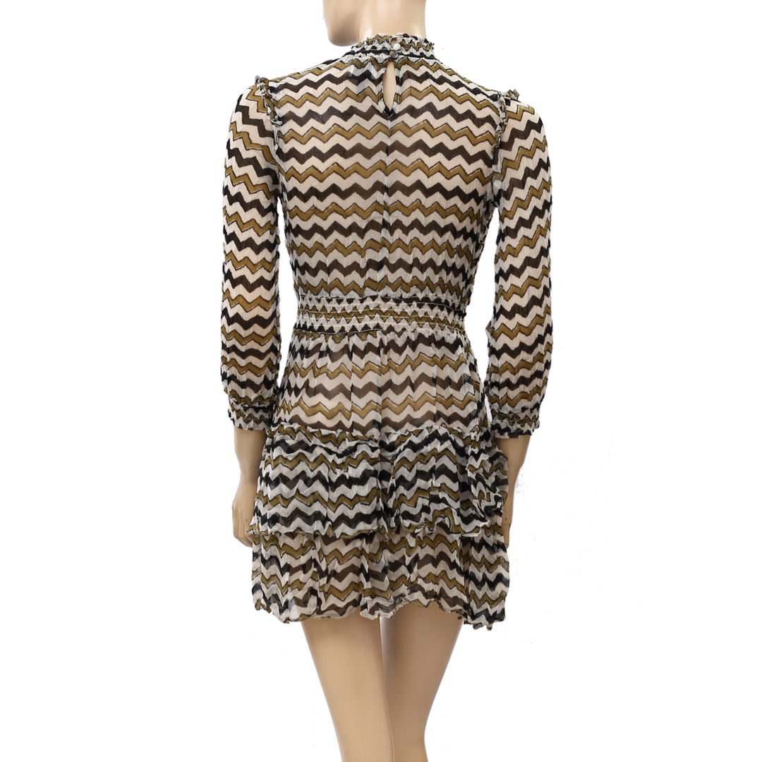 HD In Paris Anthropologie Sierade Zigzag Mini Dress