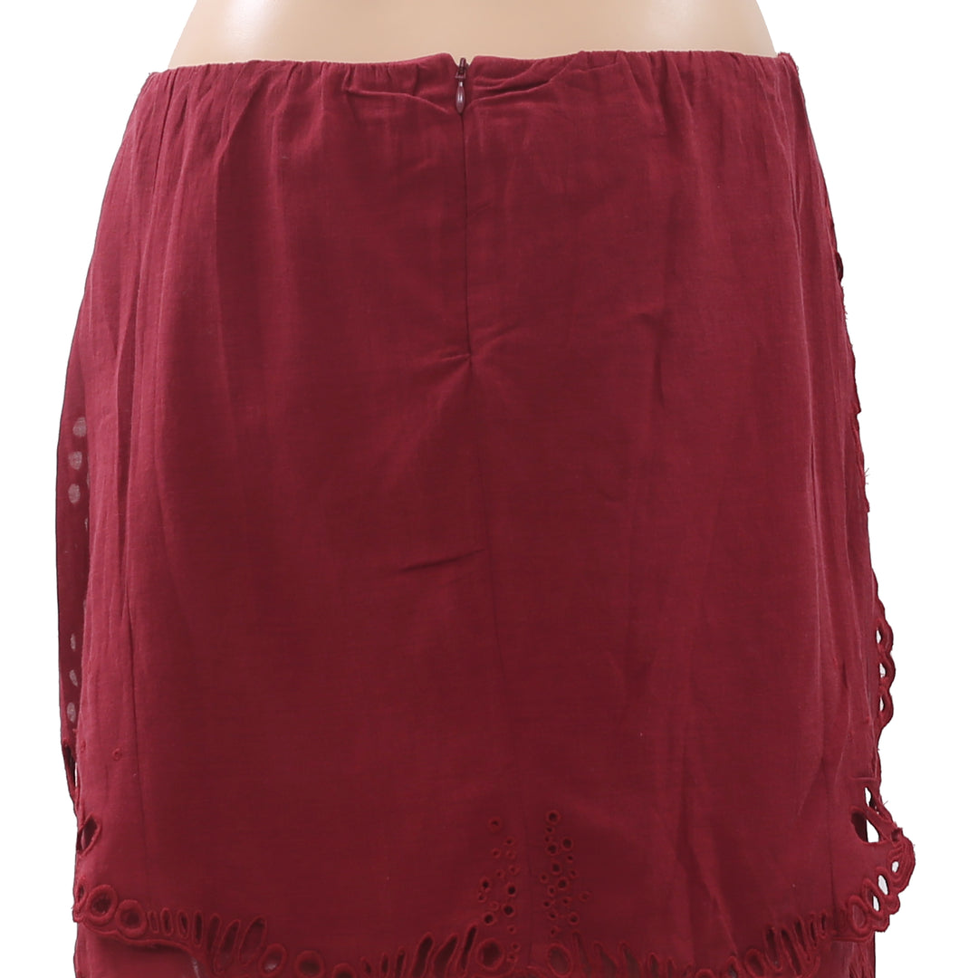 IRO Carina Eyelet Embroidered Mini Skirt