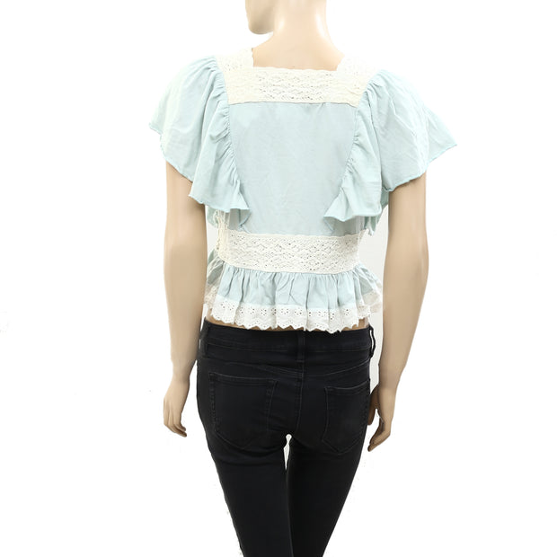 Anthropologie Delicate Babydoll Blouse Top
