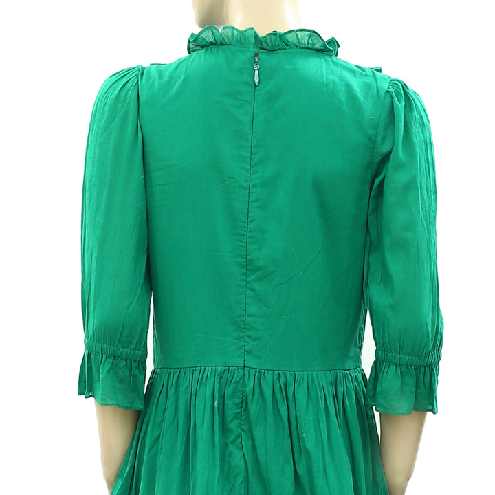 HappyxNature Green Ruffle Mini Dress