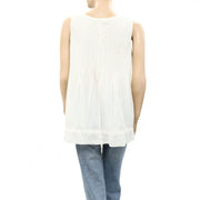 Odd Molly Anthropologie Pintuck Embroidered Tunic Top