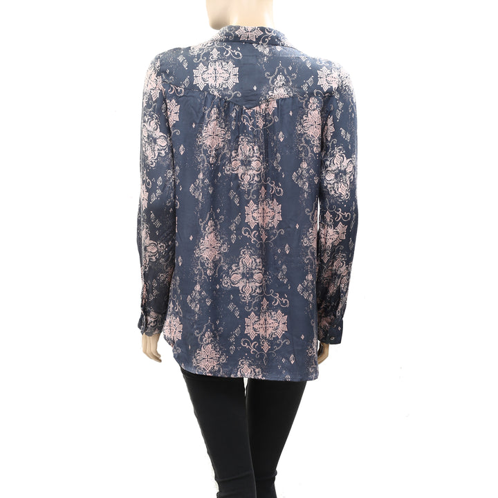 Odd Molly Anthropologie Floral Print Tunic Shirt Top