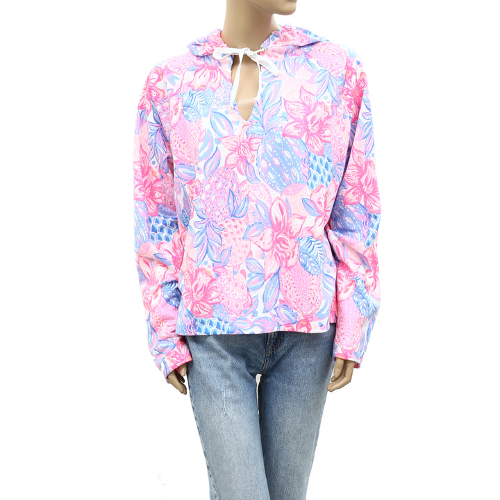 Lilly Pulitzer Kiawah Cropped Hoodie Top