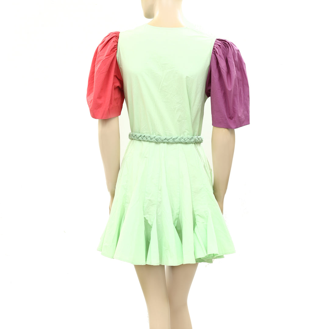 rhode resort vivienne dress Rhode Resort - Vivienne Slubbed-Silk Dress