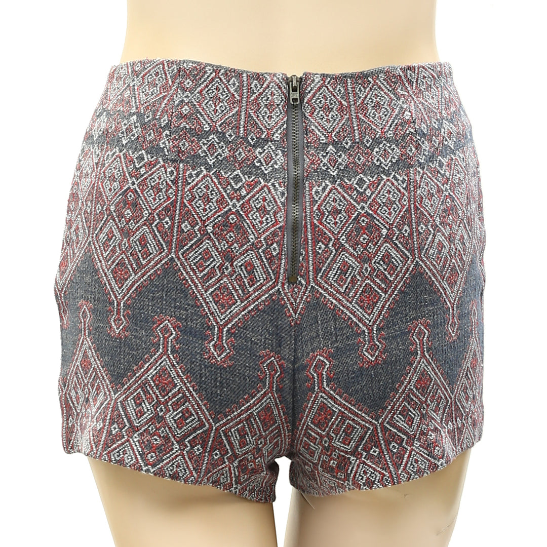 Ecote Urban Outfitters Jacquard Embroidered Mini Shorts