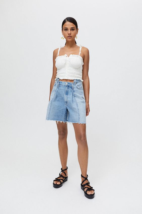 Urban Outfitters UO Tulla Smocked Cami Top M