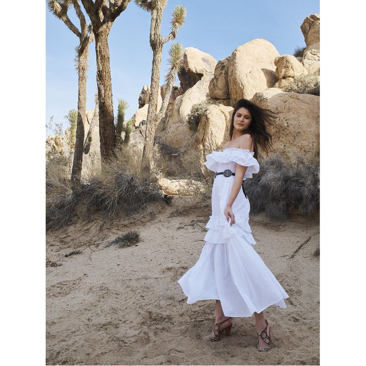 Happyxnature Savanna Ruffle Smocked Maxi Dress