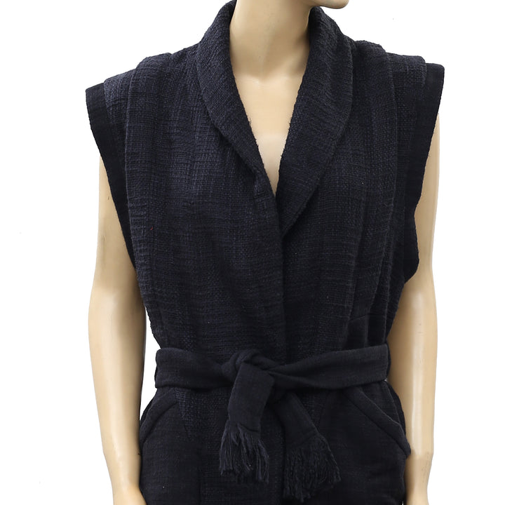 IRO Champlin Pleated Tweed Vest Coverup Top XS 34