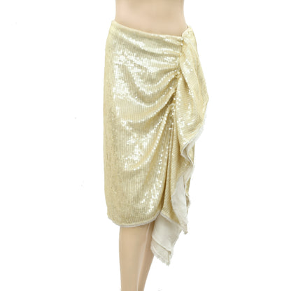 H&M Sequined Ruffle Skirt