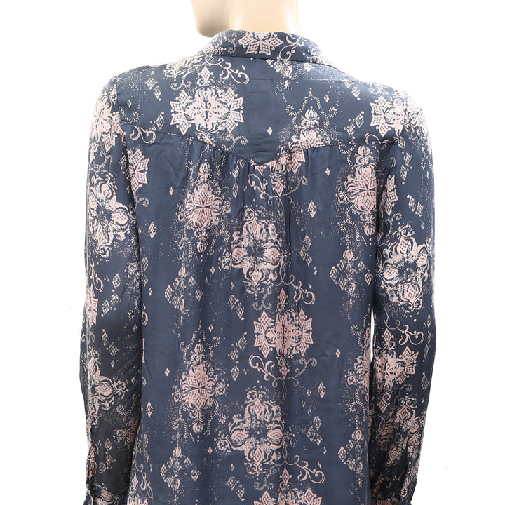 Odd Molly Anthropologie Floral Print Tunic Shirt Top