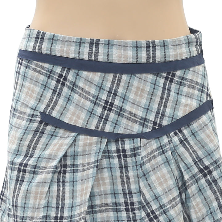 Free People Plaid & Check Printed Mini Skirt