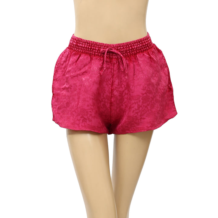 Anthropologie Floral Textured Pink Shorts