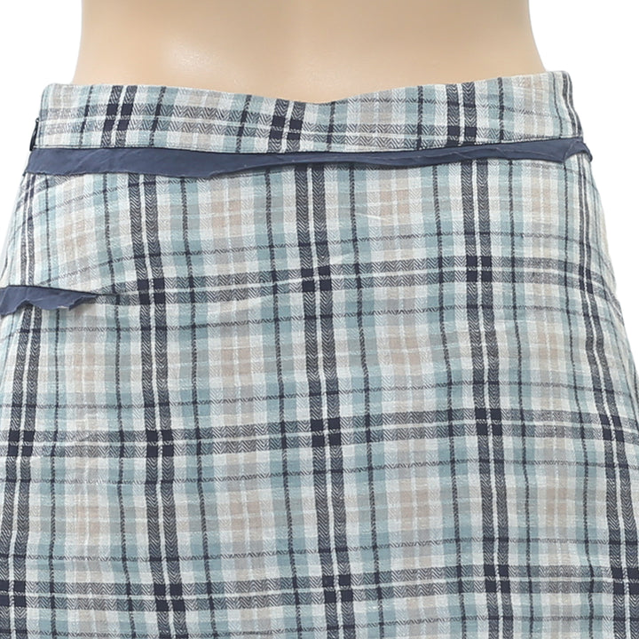 Free People Plaid & Check Printed Mini Skirt