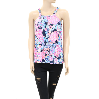 Lilly Pulitzer Floral Printed Tank Blouse Top