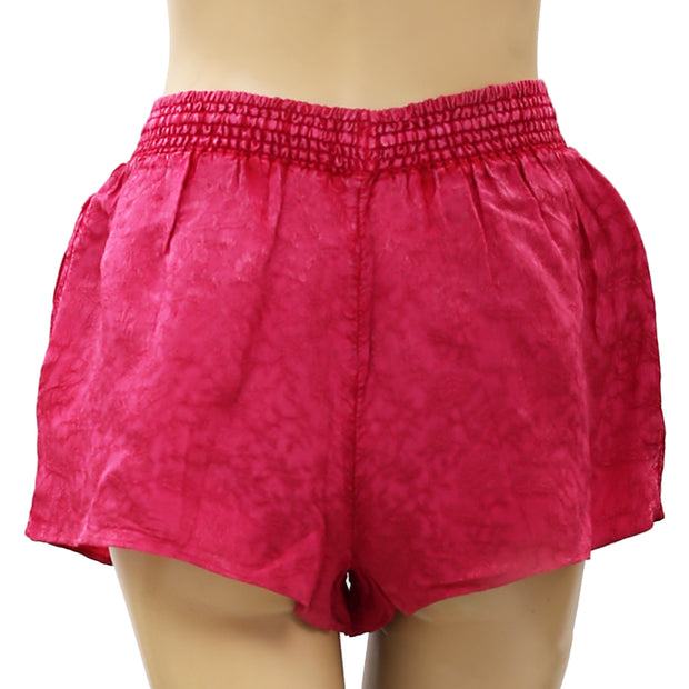 Anthropologie Floral Textured Pink Shorts