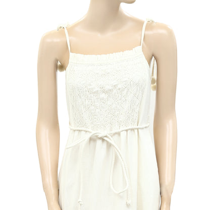 Sea New York Willa Smocked Pleated Cotton-Poplin Midi Dress XS