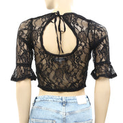 Urban Outfitters UO Jacqueline Lace Cropped Top S