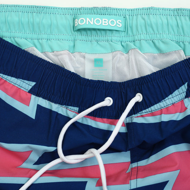 Bonobos Riviera Recycled Swim Patterned Striped Print Trunks Shorts
