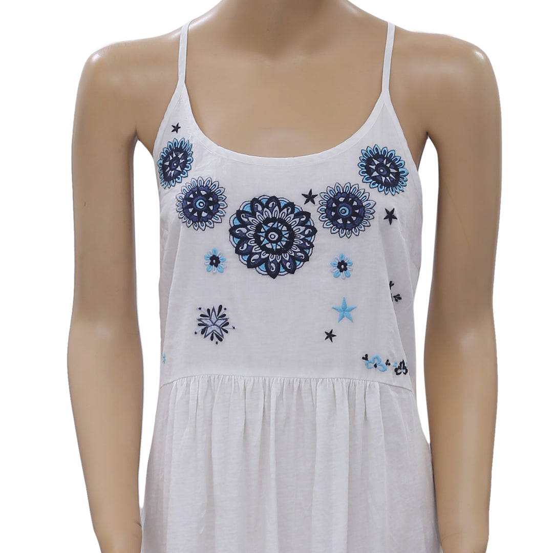 Odd Molly Anthropologie Floral Embroidered Slip Mini Dress White Chocolate Couture Odd Molly Anthropologie Floral Embroidered Slip Mini Dress White Chocolate Couture