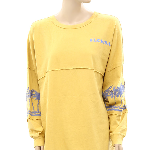 Urban Outfitters UO Florida 接缝 T 恤束腰上衣 M 号