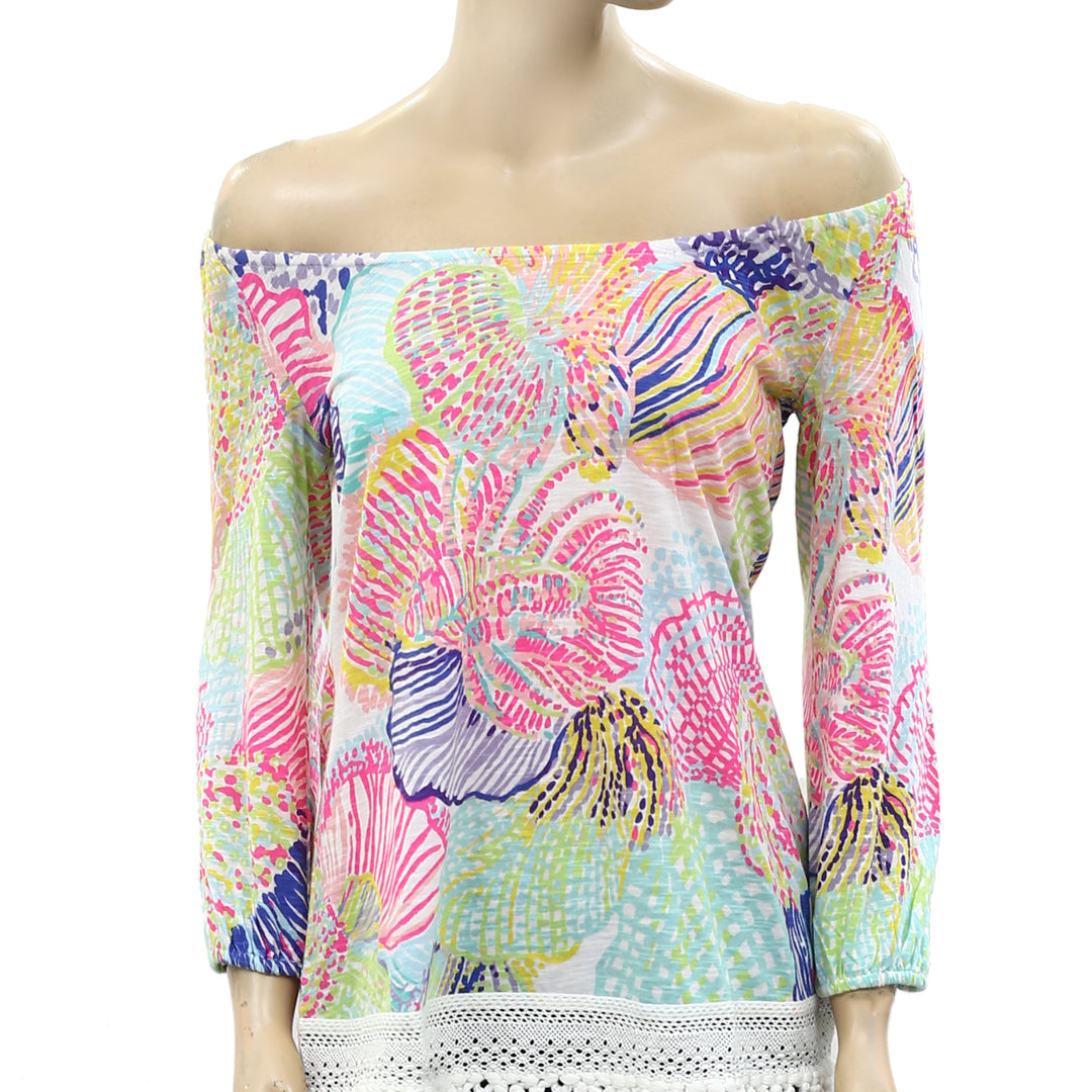 Lilly Pulitzer Alia Fringe Tunic Top