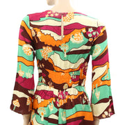 Urban Outfitters UO Eva 70s Print Romper Dress