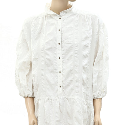 Ulla Johnson Ruffle Ivory Cotton Midi Dress