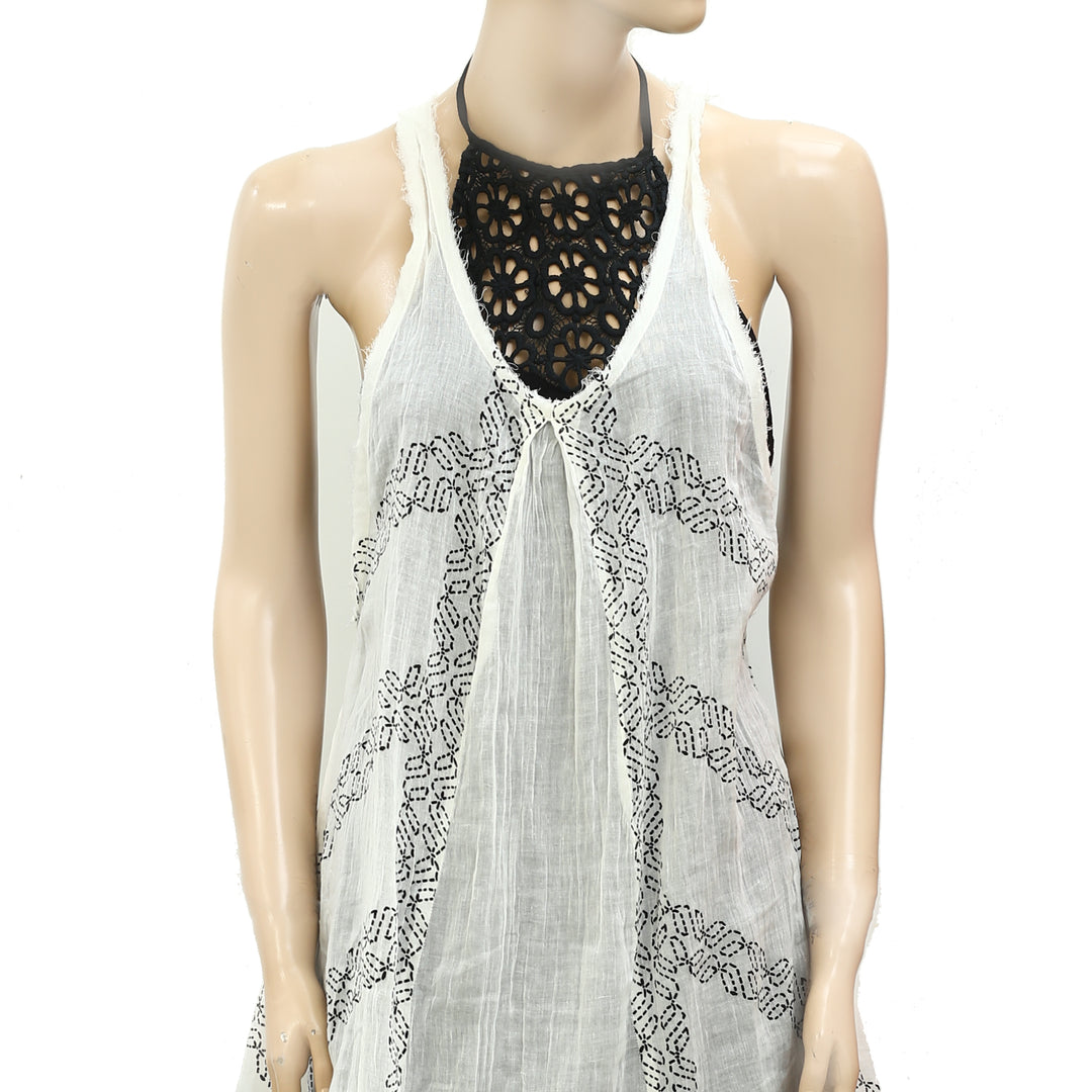 Free People FP Kaia One Printed Crochet Tunic Top