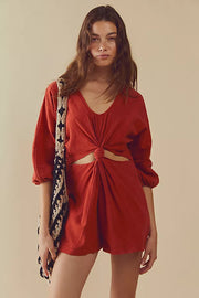 Free People Knotty But Nice Romper Endless Summer Dress