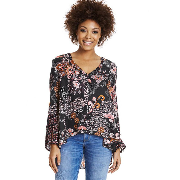 Odd Molly Anthropologie Floral Printed Blouse Top M 2