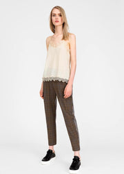 Semicouture Beige Sequin Blouse Cami Top