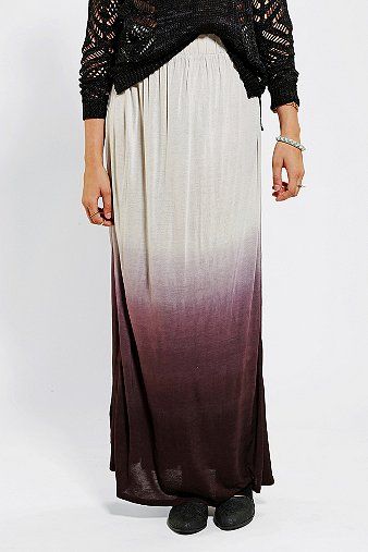 Ecote Urban Outfitters Easy Knit Dip Dye Long Maxi Skirt