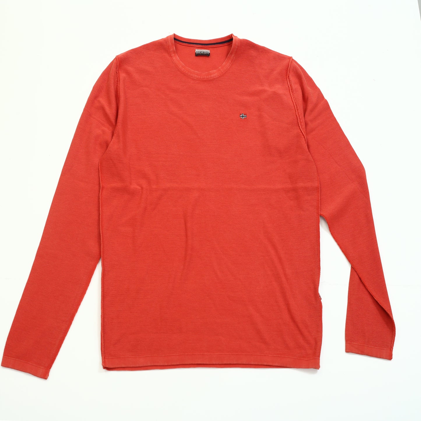 Napapijri Solid Long Sleeve Orange Men's Sweatshirt