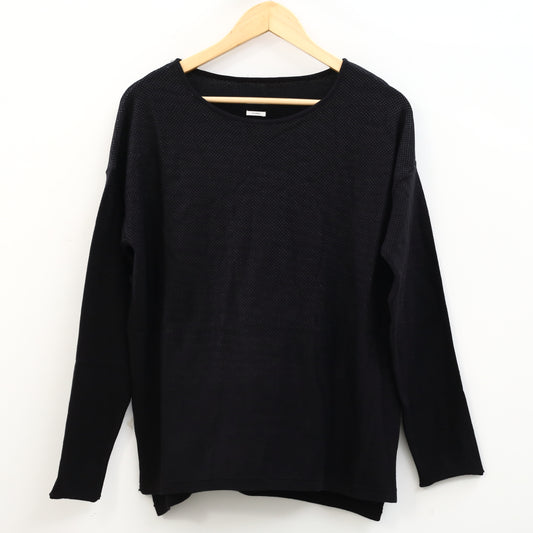 Napapijri Men's Solid Long Sleeve Sweater T-Shirt Pullover Black