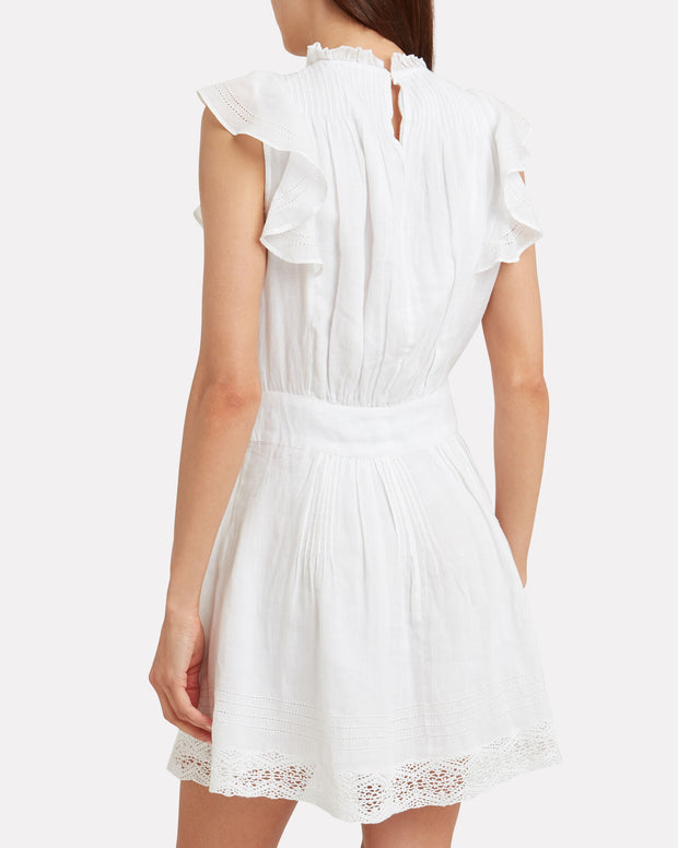 Frame Lace Inset Mini Dress M