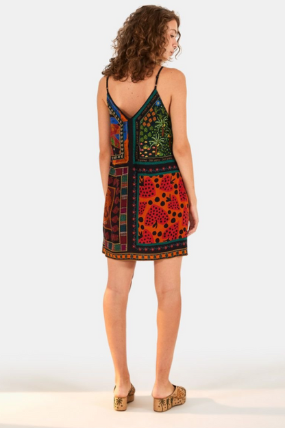 Farm Rio Anthropologie Color Scarf Mini Short Dress